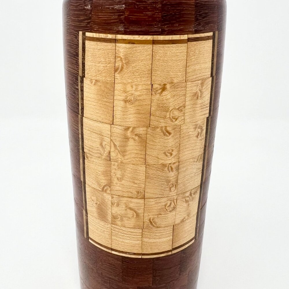 Hand Crafted Segmented Wood Beer Bottle - Picture 6 of 7